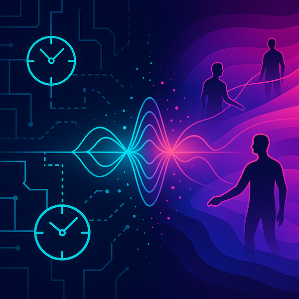 The Discrete-Continuous Time Interface: Why Human Networks Outcompute Any Machine