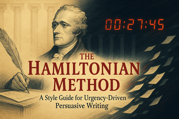 The Hamiltonian Method: A Style Guide for Urgency-Driven Persuasive Writing